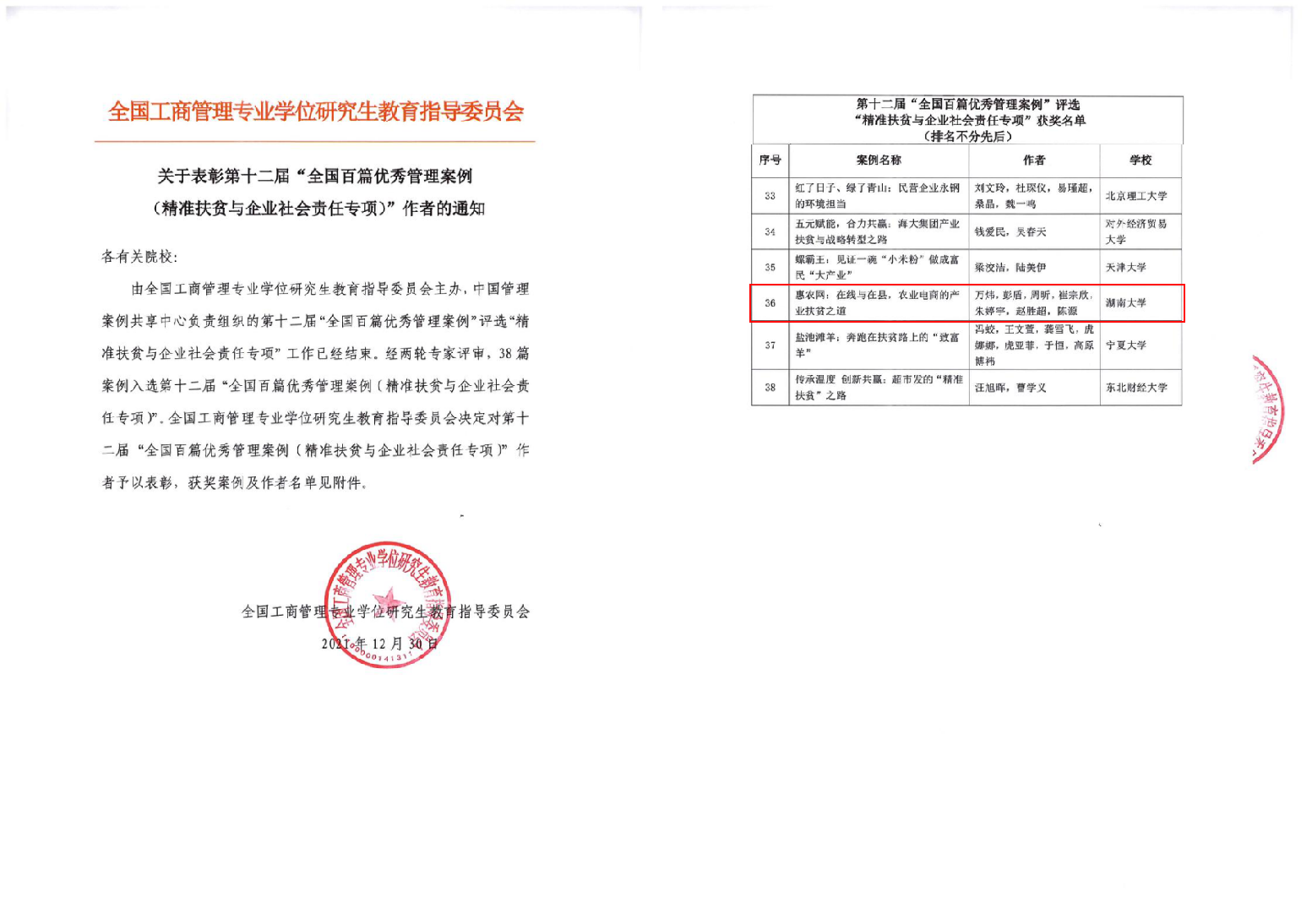 走進中國MBA課堂！惠農(nóng)網(wǎng)獲評第十二屆“全國百篇優(yōu)秀管理案例”