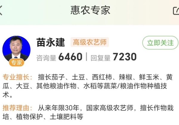惠農(nóng)網(wǎng)農(nóng)技專家苗永建：傳技“多面手”，讓玉米平均單產(chǎn)達(dá)1.34萬公斤/公頃